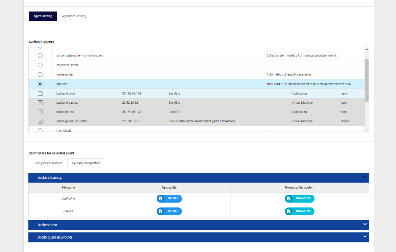 Security Pipeline agent configuration